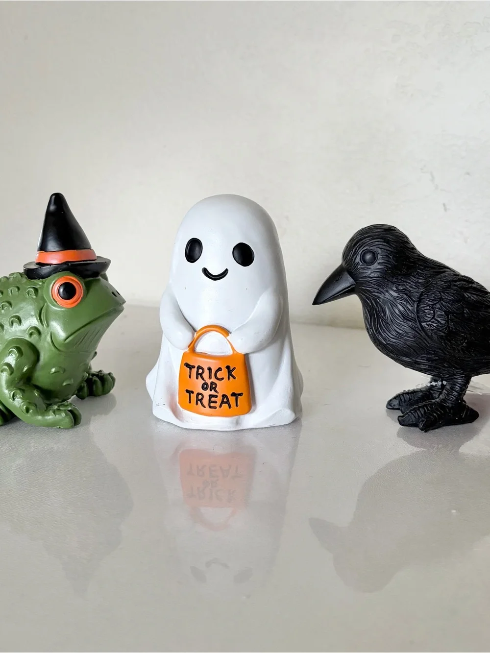 NEW Set of 3 Halloween Target Resin Figurals - Frog, Ghost, Raven